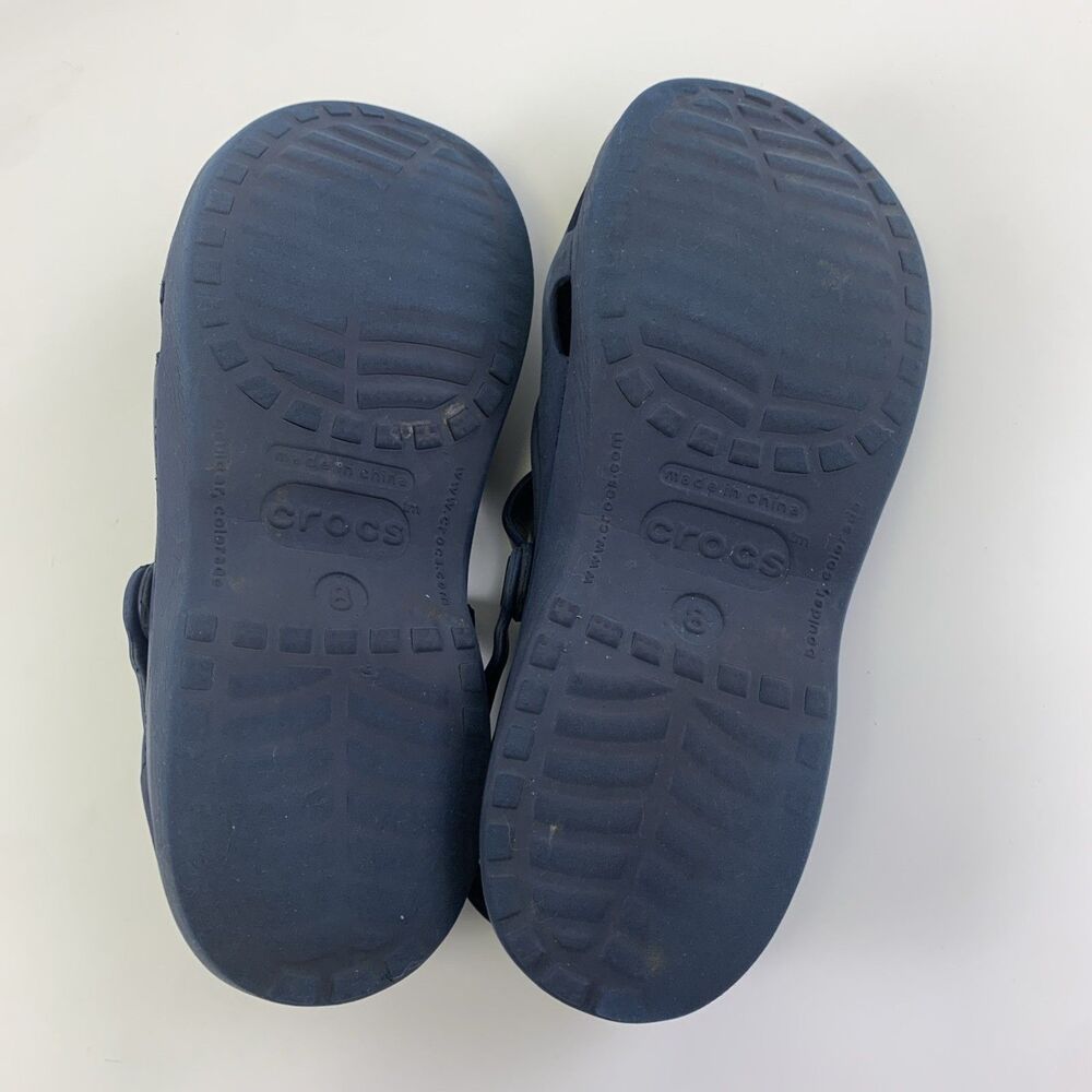 Crocs Shayna Mary Jane Slingback Navy Blue Round Toe Comfort Clog Slip Womens 8 - Picture 14 of 15
